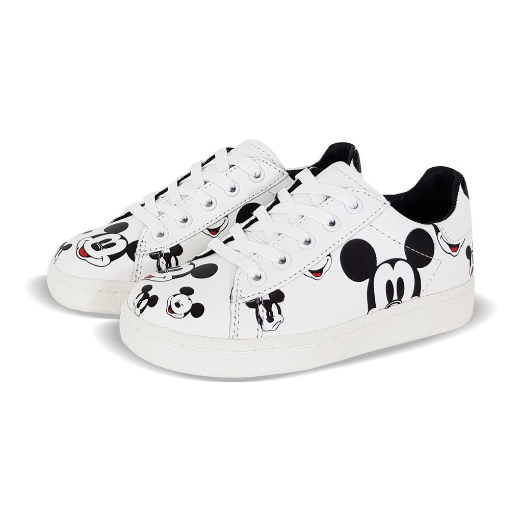 Master of Arts White Leather Mickey Shoes-Shoes-Master of Arts-kids atelier