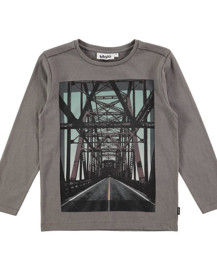 Molo Remy Pewter Tops-T-Shirt-Molo-kids atelier