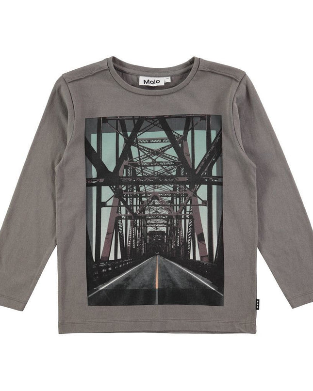 Molo Remy Pewter Tops-T-Shirt-Molo-kids atelier