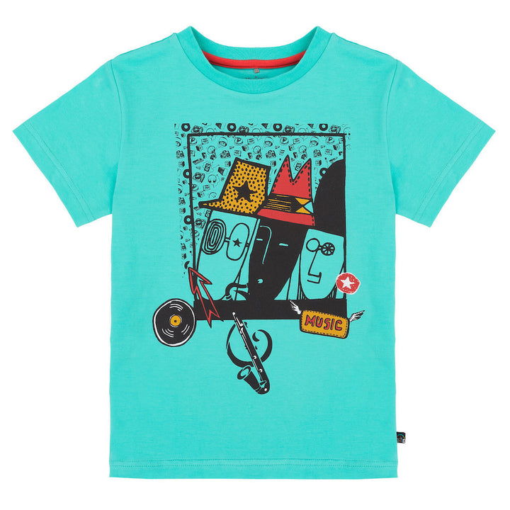 Deux Par Deux Bright Aqua Top-Shirts-Deux Par Deux-kids atelier
