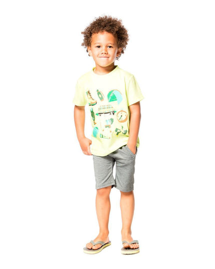 Deux Par Deux Limeade Camping T-shirt-Shirts-Deux Par Deux-kids atelier