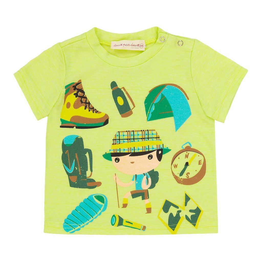 Deux Par Deux Limeade Camping T-shirt-Shirts-Deux Par Deux-kids atelier