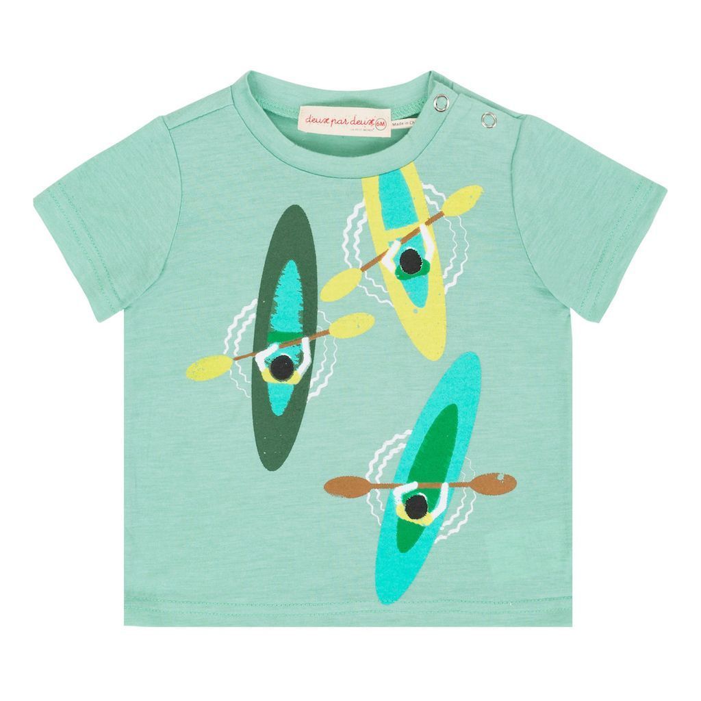 Deux Par Deux Aqua Canoe T-shirt-Shirts-Deux Par Deux-kids atelier