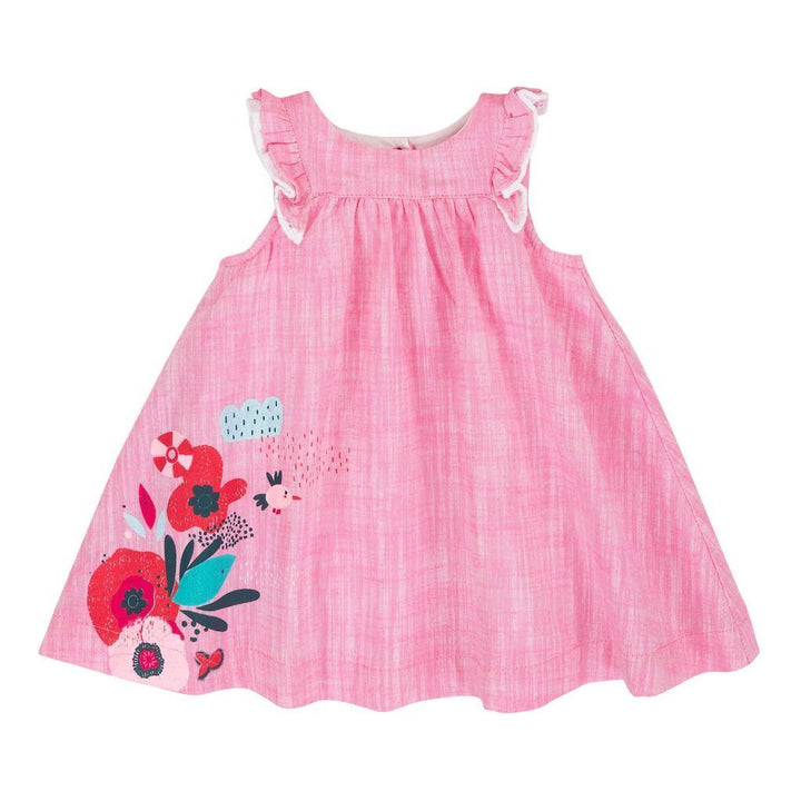 Deux Par Deux Pink Chambray Dress-Dresses-Deux Par Deux-kids atelier
