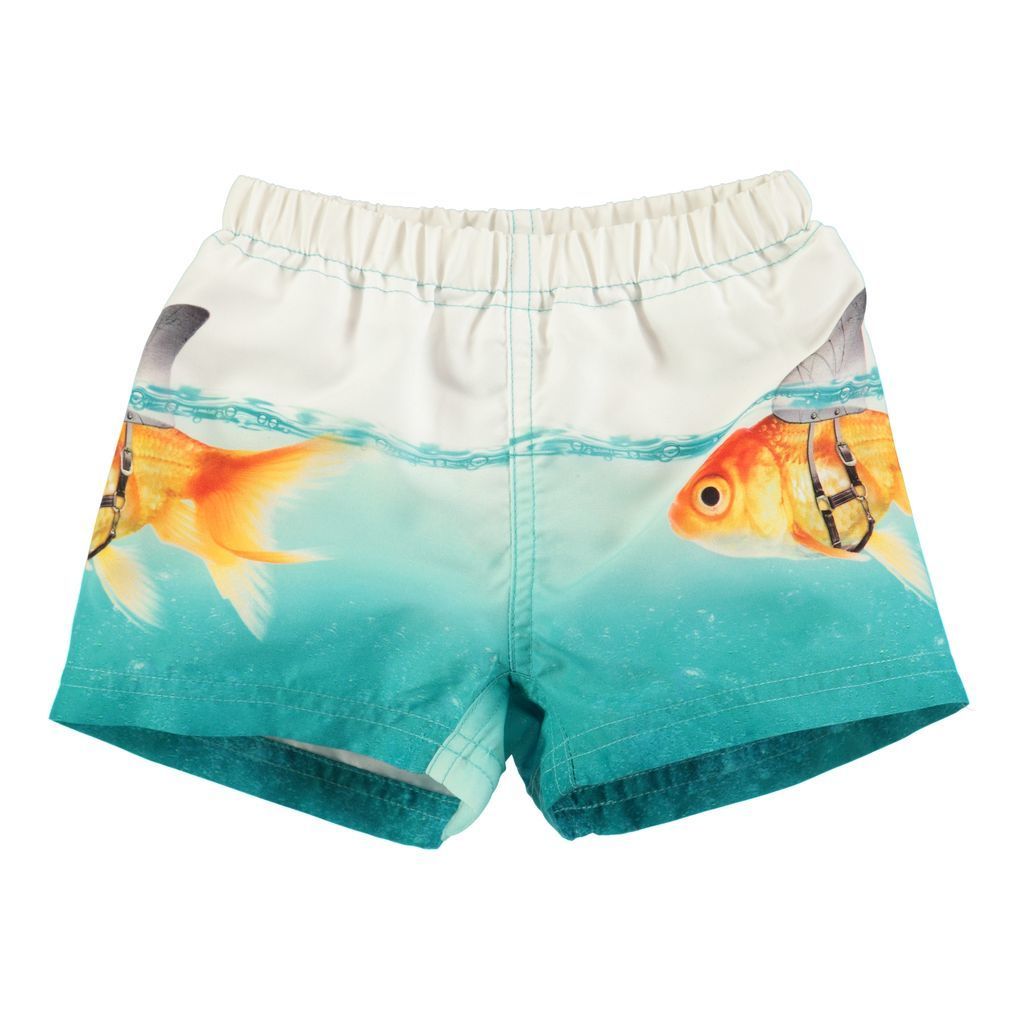 Molo Newton Scary Fish Swim Shorts-Swimwear-Molo-kids atelier