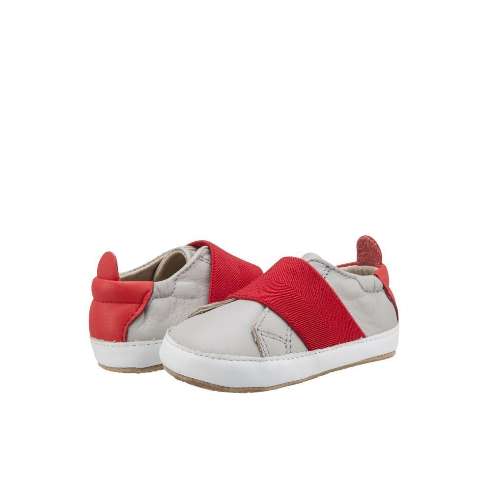 Old Soles Bambini Master Gris / Bright Red Shoes-Shoes-Old Soles-kids atelier