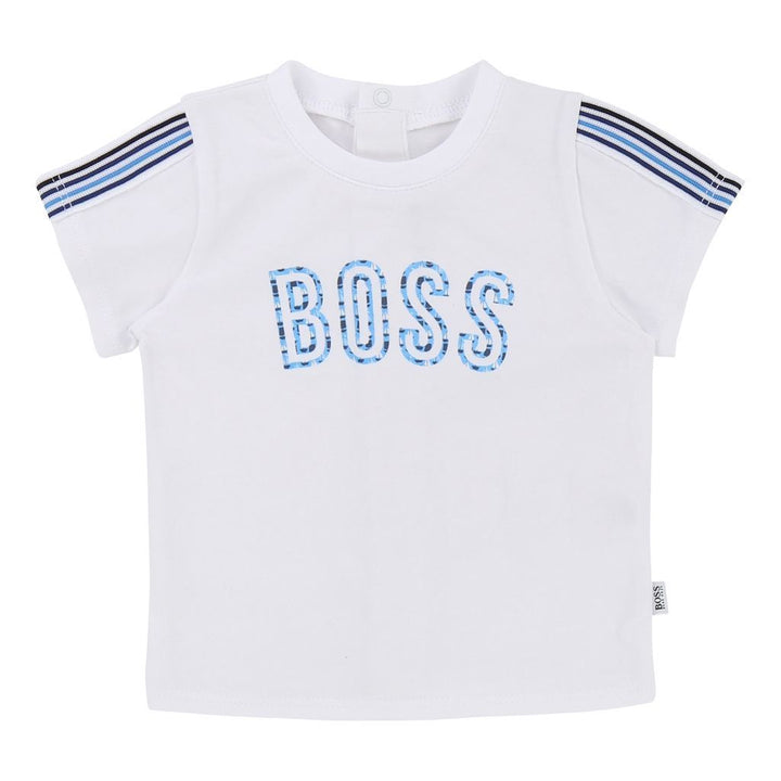 Boss White Top & Navy Bottoms set-Outfits-BOSS-kids atelier