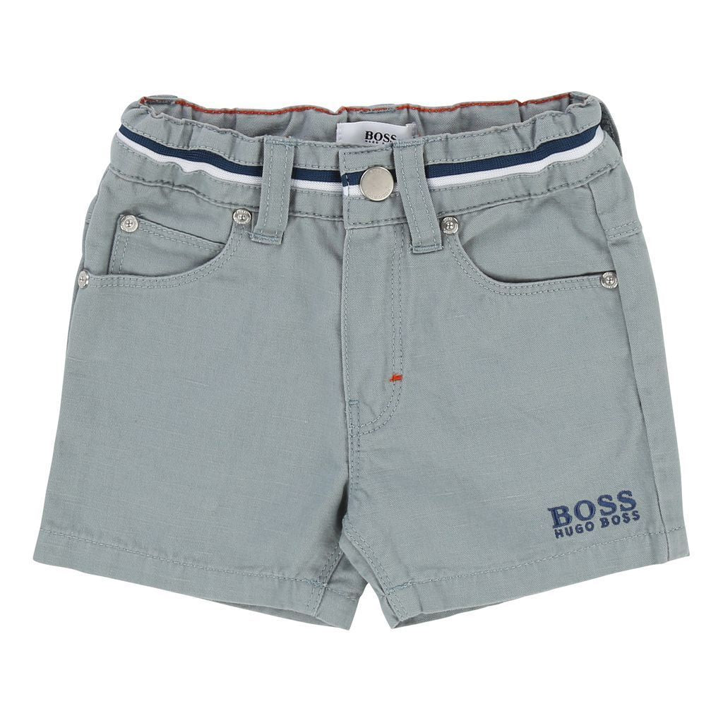 Boss Light Grey Bermuda Shorts-Shorts-BOSS-kids atelier