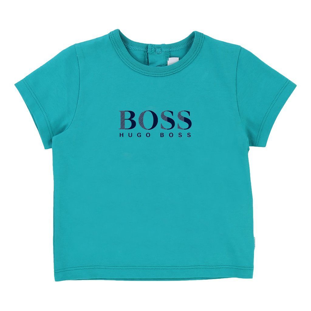 Boss Blue T-Shirt-T-Shirt-BOSS-kids atelier