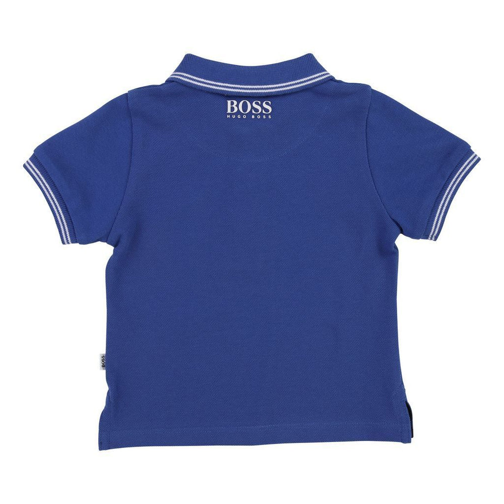 BOSS Blue Logo Patch Polo-Shirts-BOSS-kids atelier