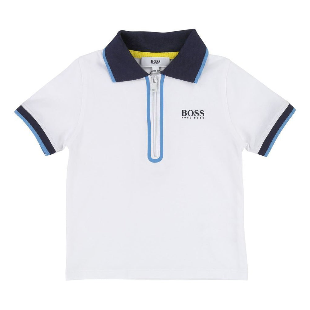 Boss White Polo & Shorts-Outfits-BOSS-kids atelier
