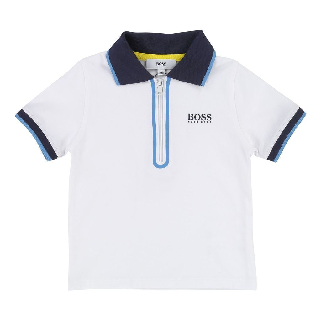 Boss White Polo & Shorts-Outfits-BOSS-kids atelier