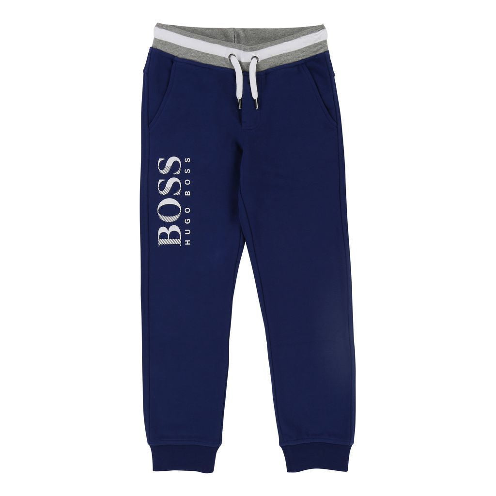 Boss Blue Jogging Bottoms-Pants-BOSS-kids atelier