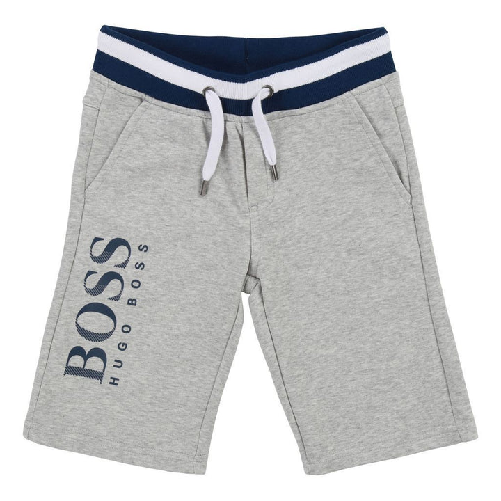 Boss Grey Bermuda Shorts-Shorts-BOSS-kids atelier