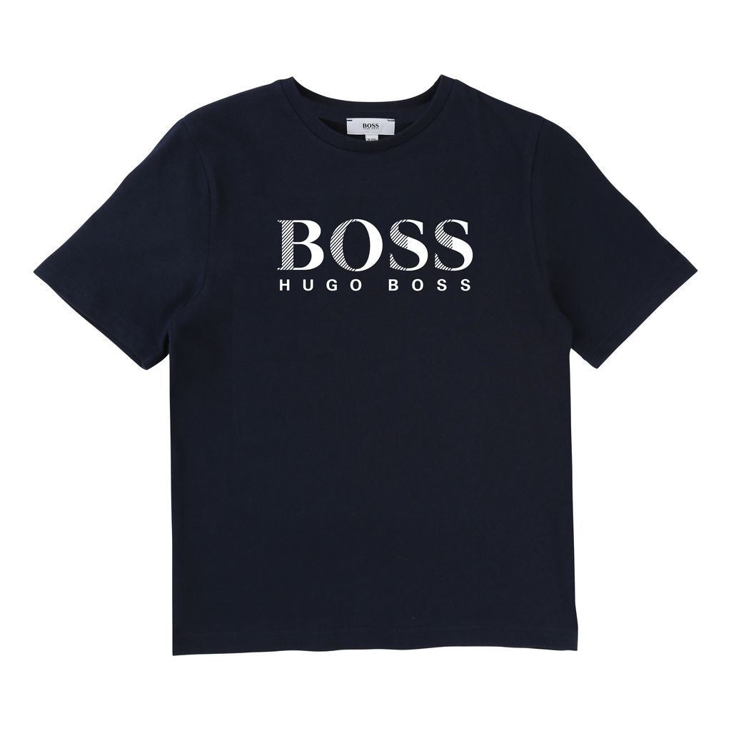 Boss Navy T-Shirt-T-Shirt-BOSS-kids atelier