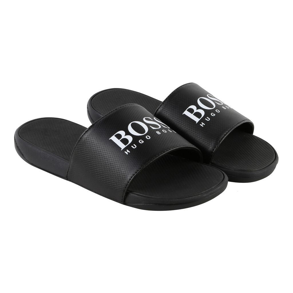 Boss Black Flip Flops-Shoes-BOSS-kids atelier