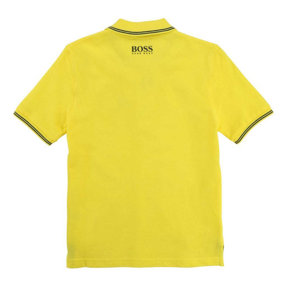 Boss Yellow Logo Polo T-Shirt-T-Shirt-BOSS-kids atelier