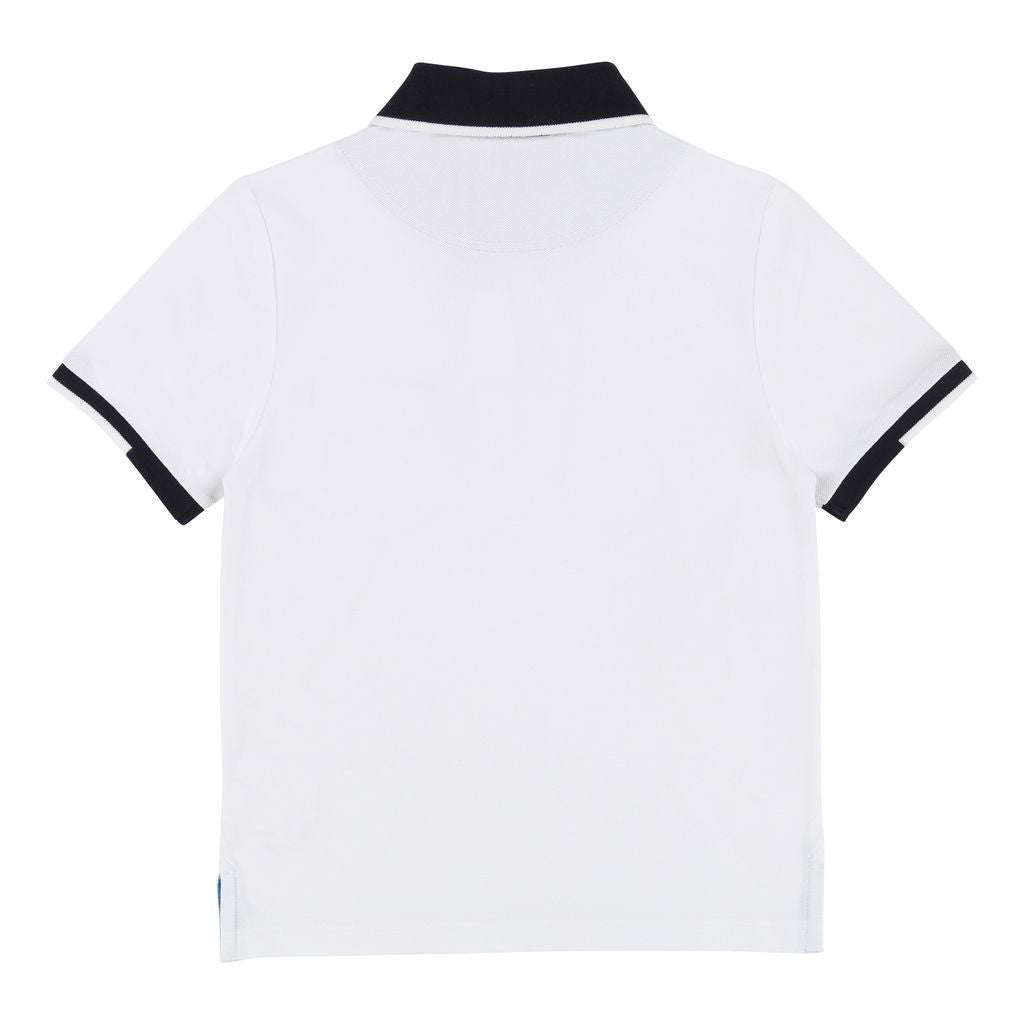 Boss White Polo T-Shirt-Polo-BOSS-kids atelier