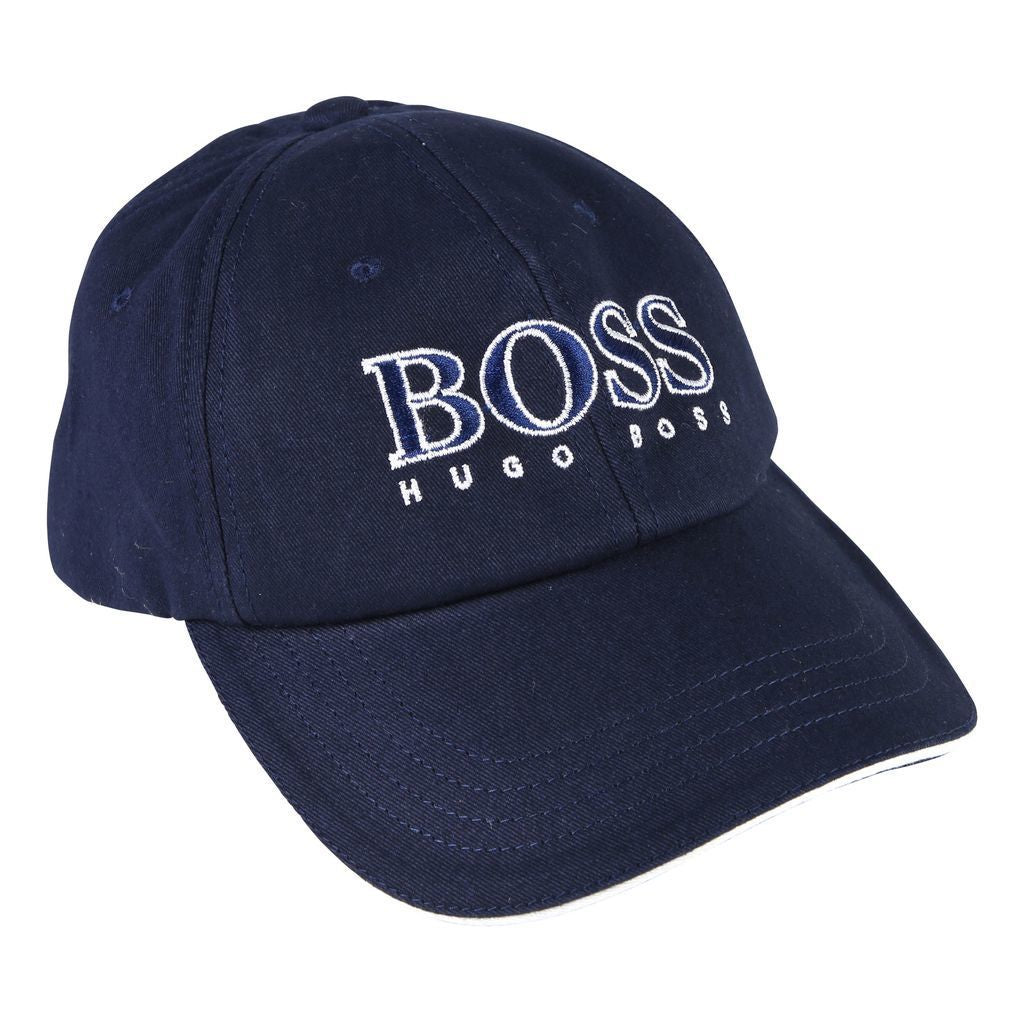 BOSS Navy Logo Cap-Accessories-BOSS-kids atelier