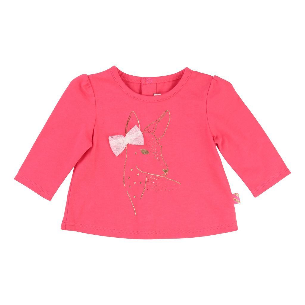 Billieblush Pink Deer T-Shirt-Shirts-Billieblush-kids atelier