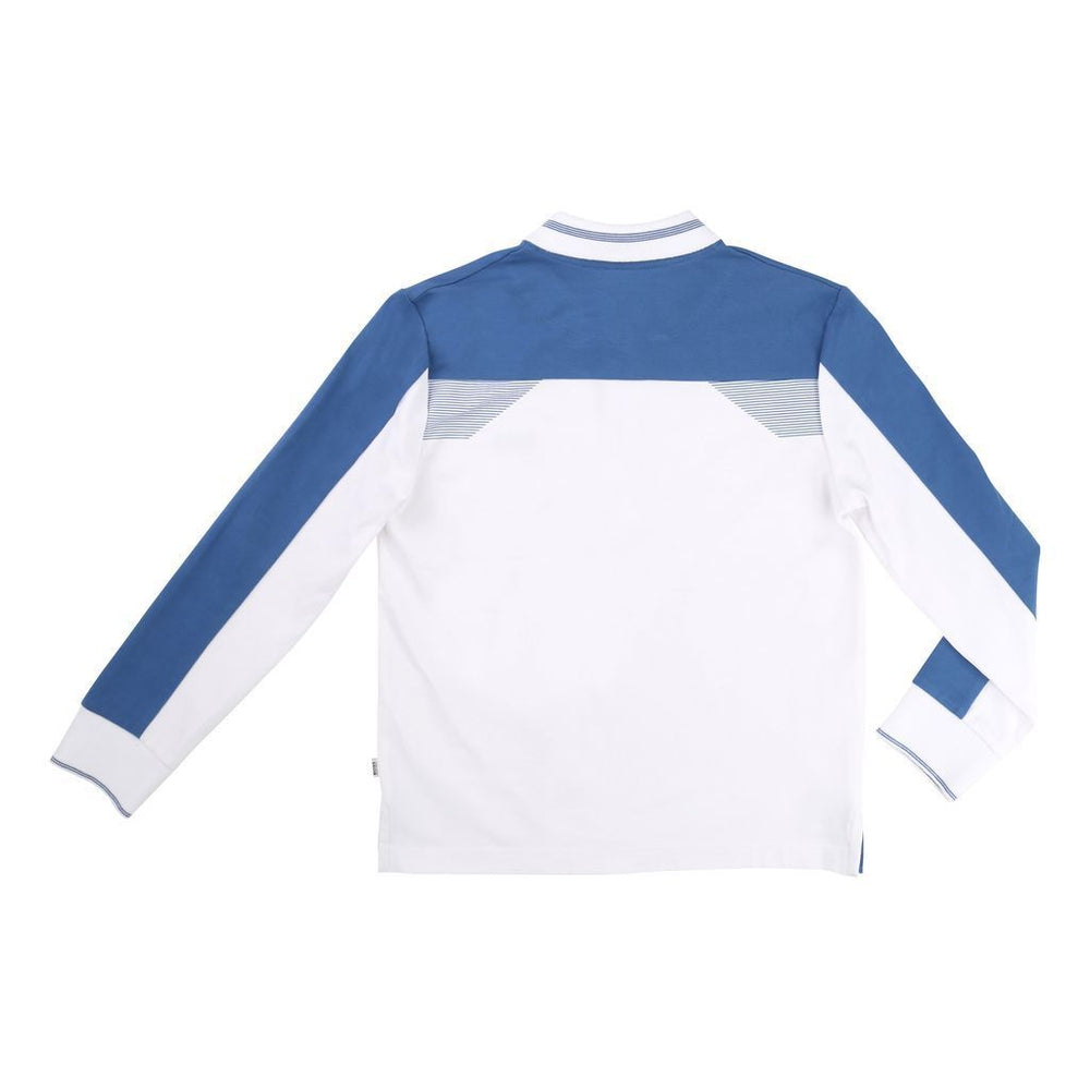 BOSS-LONG SLEEVE POLO-J25A01-10B WHITE-Default-BOSS-kids atelier