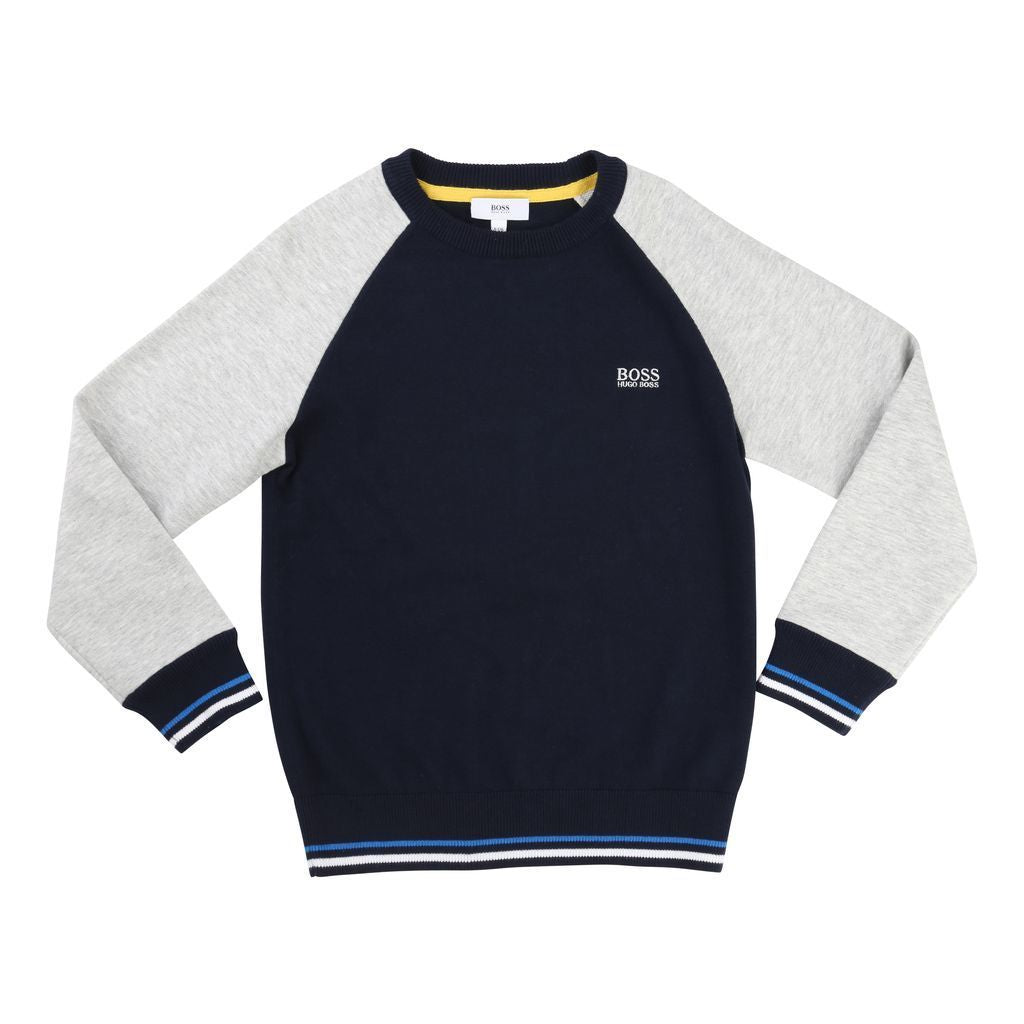 BOSS-PULLOVER-J25A02-849 NAVY-Default-BOSS-kids atelier