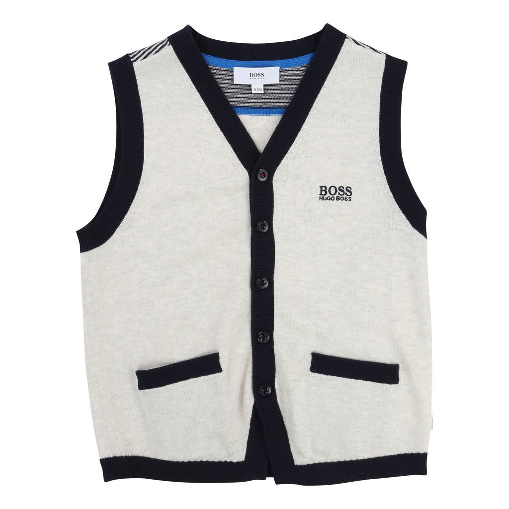 BOSS-WAISTCOAT-J25A09-C04 SAND-Default-BOSS-kids atelier