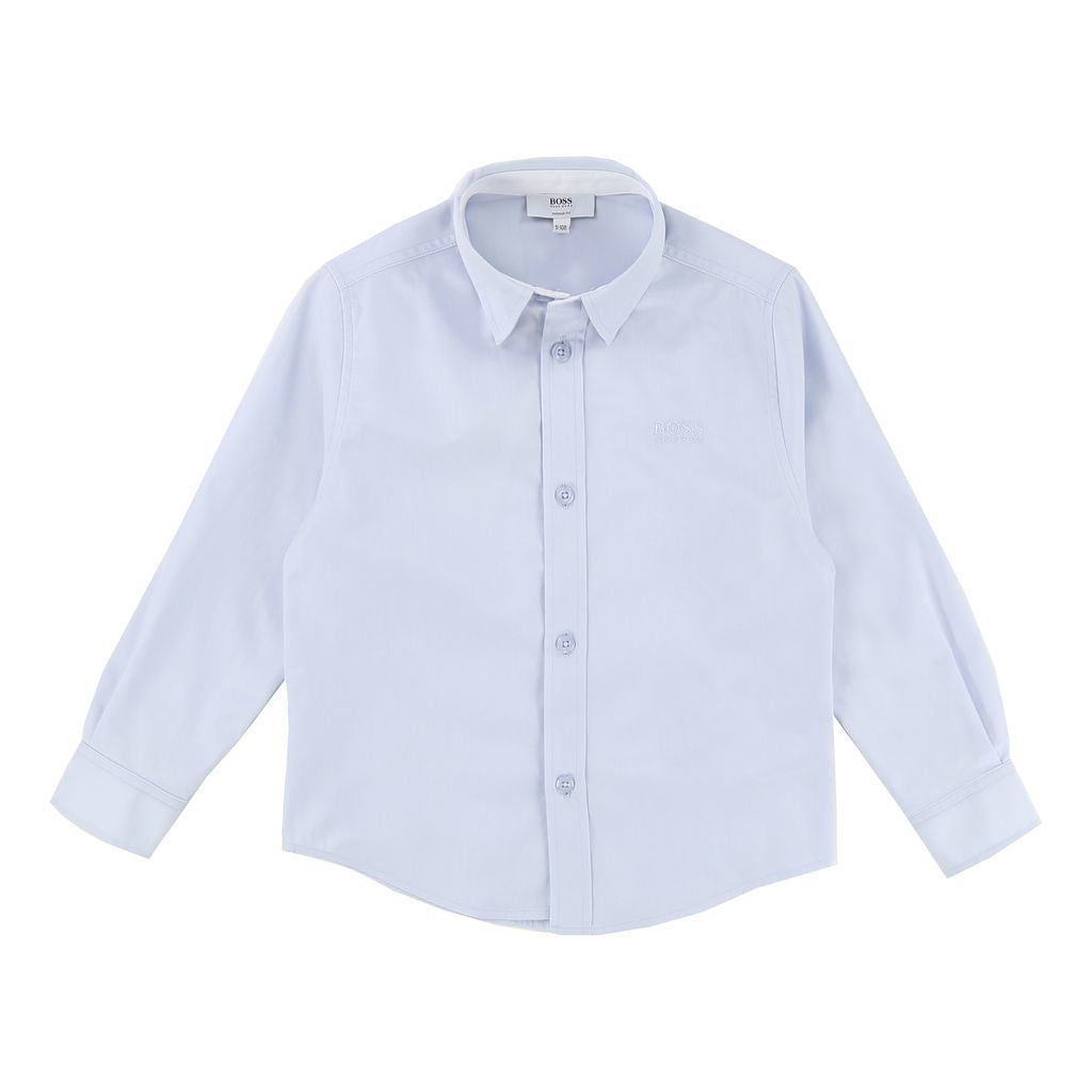 BOSS-LONG SLEEVED SHIRT-J25977-771 PALE BLUE-Default-BOSS-kids atelier