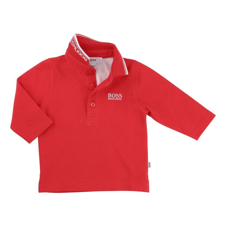 BOSS-LONG SLEEVE POLO-J05V48-97S RED-Default-BOSS-kids atelier