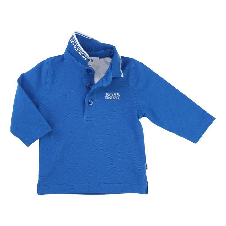 BOSS-LONG SLEEVE POLO-J05V48-76N TURQUOISE-Default-BOSS-kids atelier