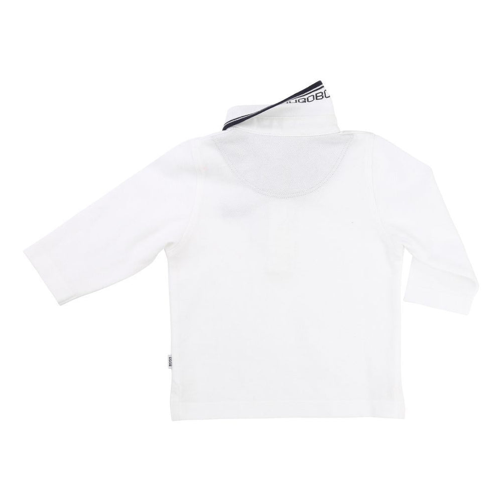 BOSS-LONG SLEEVE POLO-J05V48-10B WHITE-Default-BOSS-kids atelier