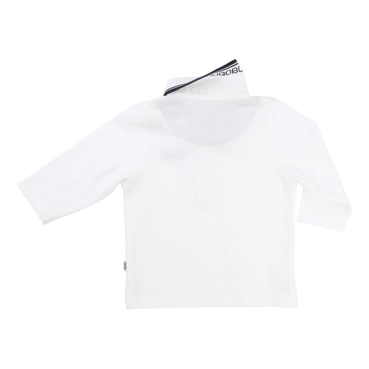 BOSS-LONG SLEEVE POLO-J05V48-10B WHITE-Default-BOSS-kids atelier
