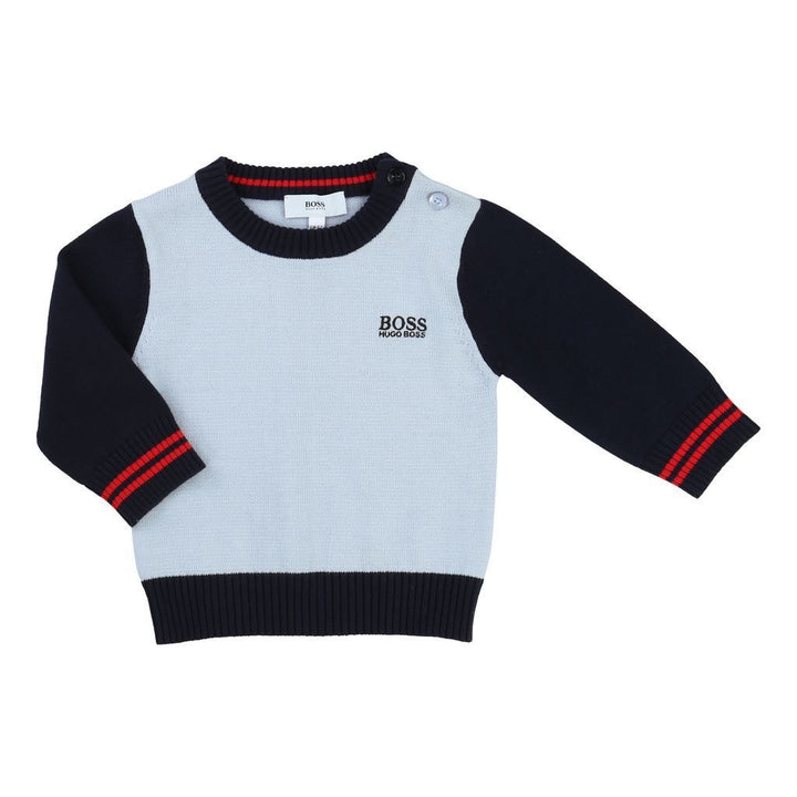 BOSS-PULLOVER-J05517-771 PALE BLUE-Default-BOSS-kids atelier