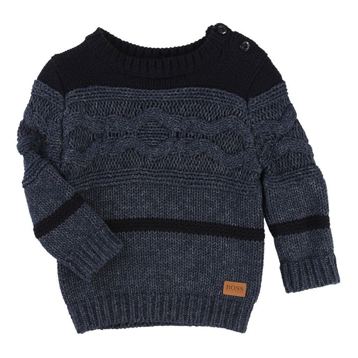 BOSS-PULLOVER-J05516-849 NAVY-Default-BOSS-kids atelier