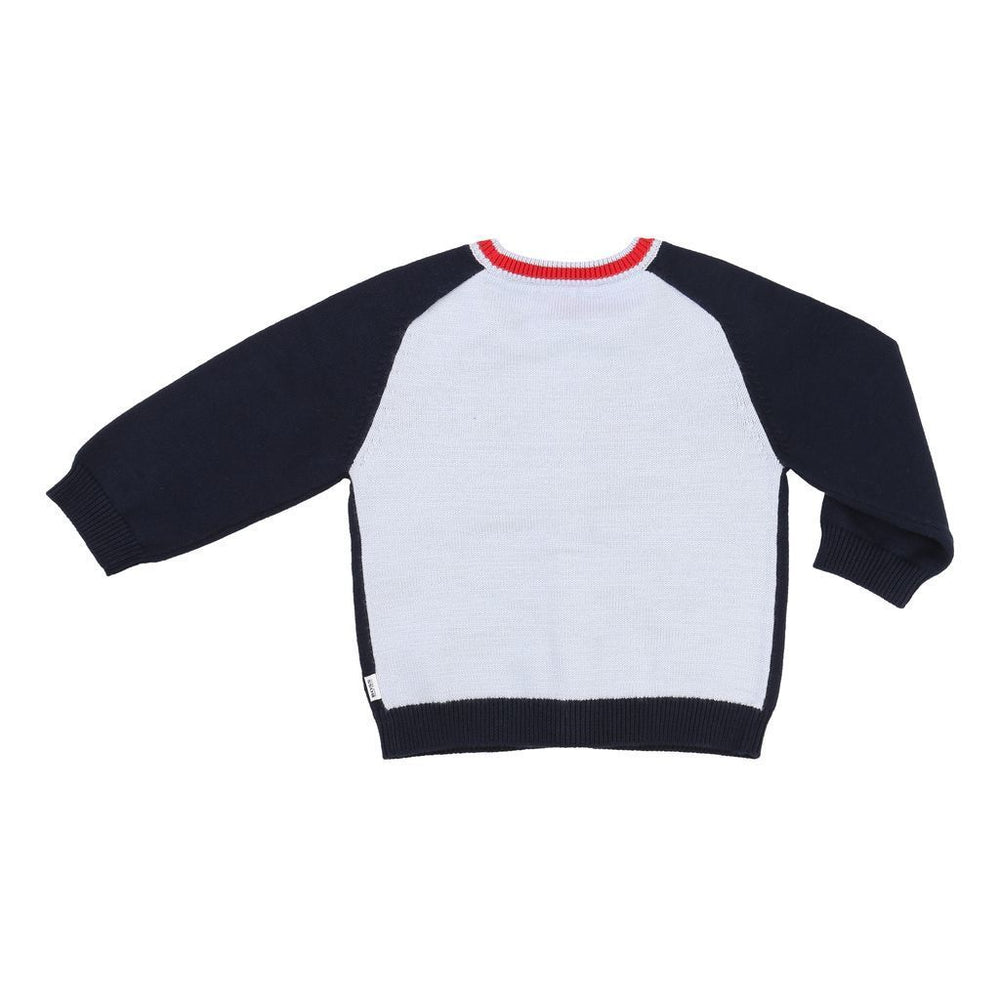 BOSS-KNITTED CARDIGAN-J05513-849 NAVY-Default-BOSS-kids atelier