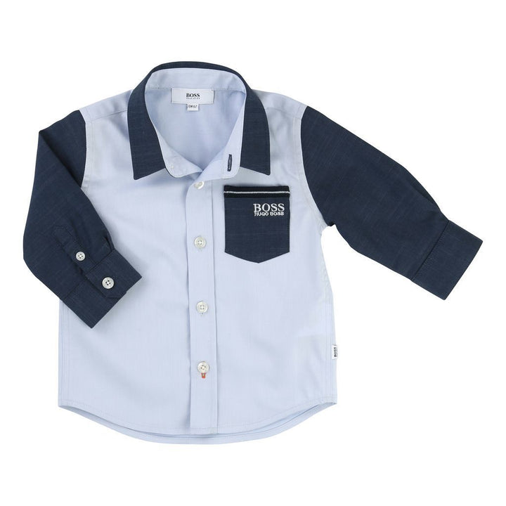 BOSS-LONG SLEEVED SHIRT-J05510-771 PALE BLUE-Default-BOSS-kids atelier