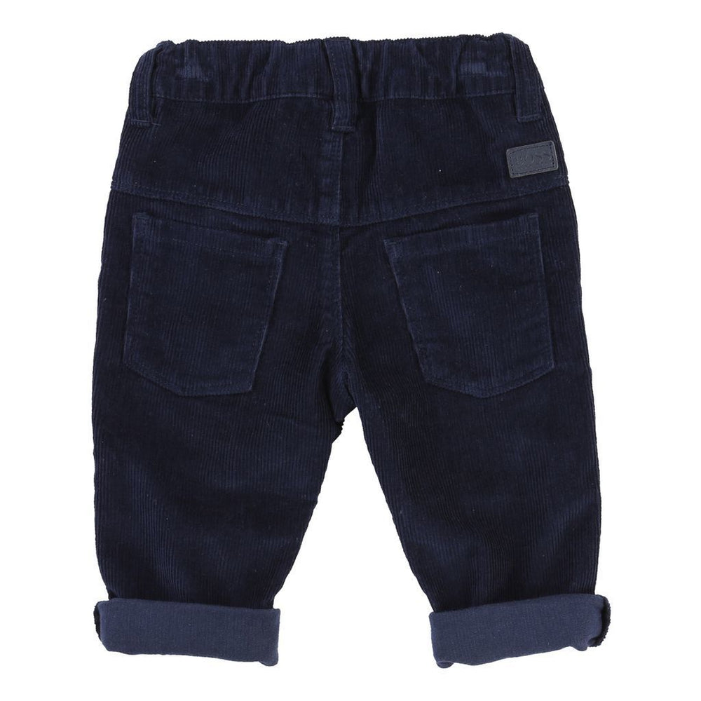 BOSS-VELVET TROUSERS-J04249-849 NAVY-Default-BOSS-kids atelier