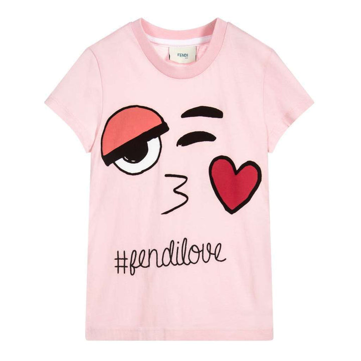 Fendi Pink #Fendilove T-Shirt-T-Shirt-Fendi-kids atelier