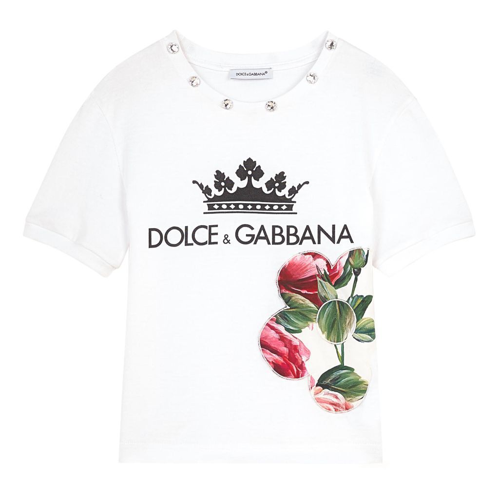 Dolce & Gabbana White Crown T-shirt-T-Shirt-Dolce & Gabbana-kids atelier