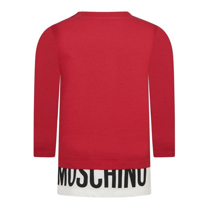 Moschino Red Logo Hem Sweat Top-T-Shirt-Moschino-kids atelier