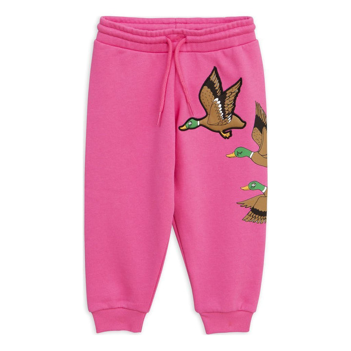 Mini Rodini Pink Duck sweatpants-Pants-Mini Rodini-kids atelier