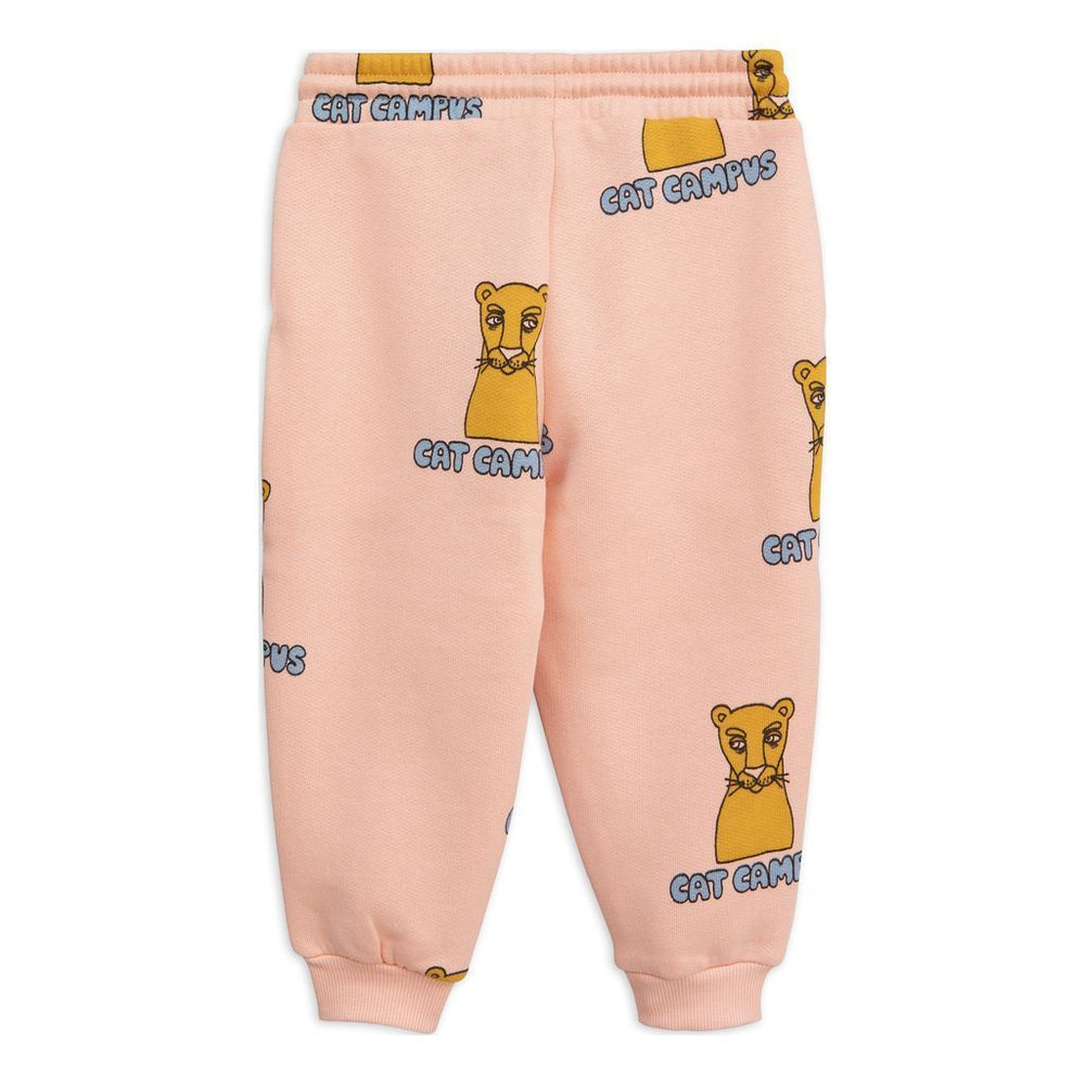 Mini Rodini Pink Cat Sweatpants-Pants-Mini Rodini-kids atelier