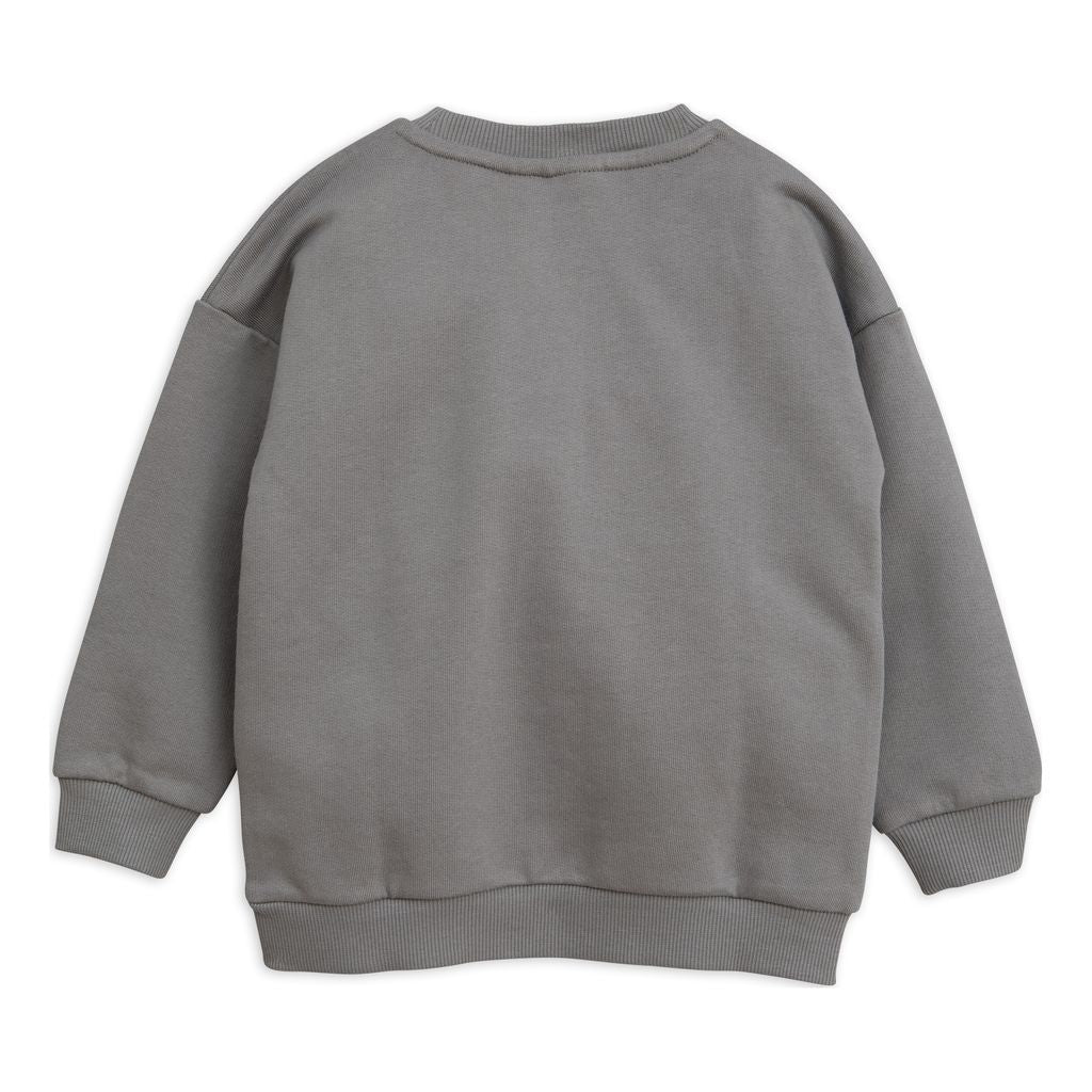 Mini Rodini Gray Cheercat Sweatshirt-Sweaters-Mini Rodini-kids atelier