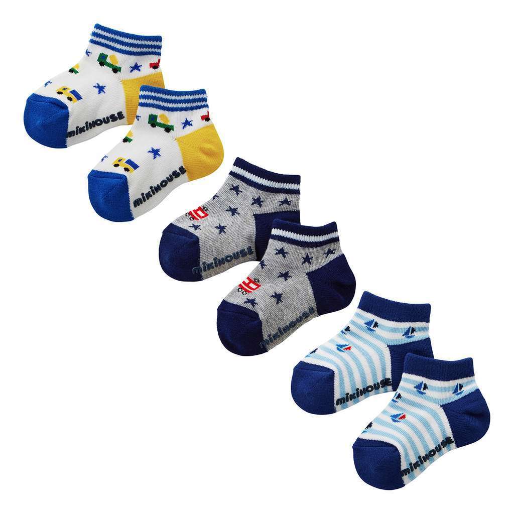 MIKI HOUSE BLUE PACK SOCKS-Accessories-MIKI HOUSE-kids atelier