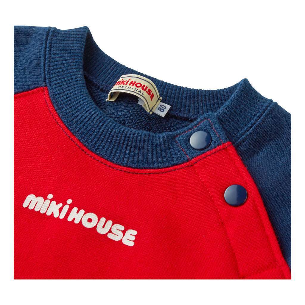 MIKI HOUSE RED NAVY SWEATSHIRT-Sweaters-MIKI HOUSE-kids atelier