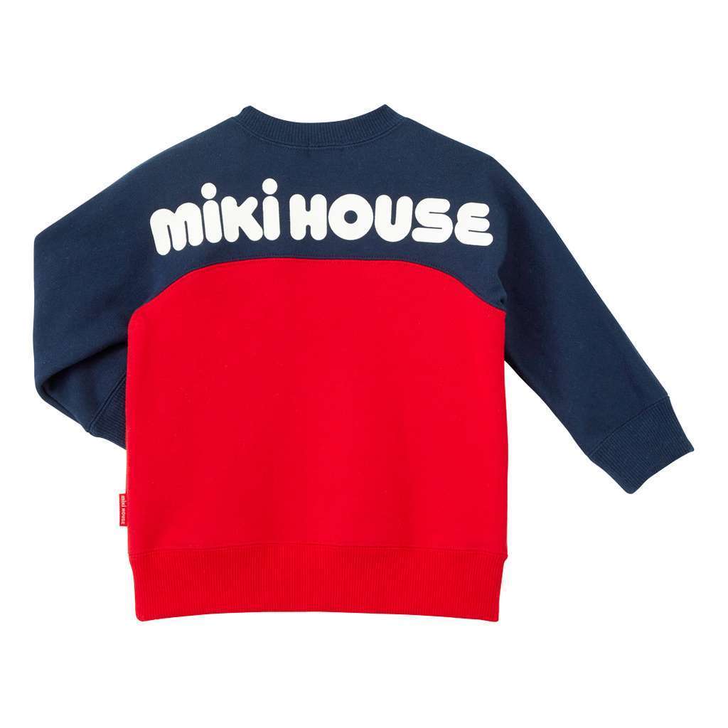 MIKI HOUSE RED NAVY SWEATSHIRT-Sweaters-MIKI HOUSE-kids atelier