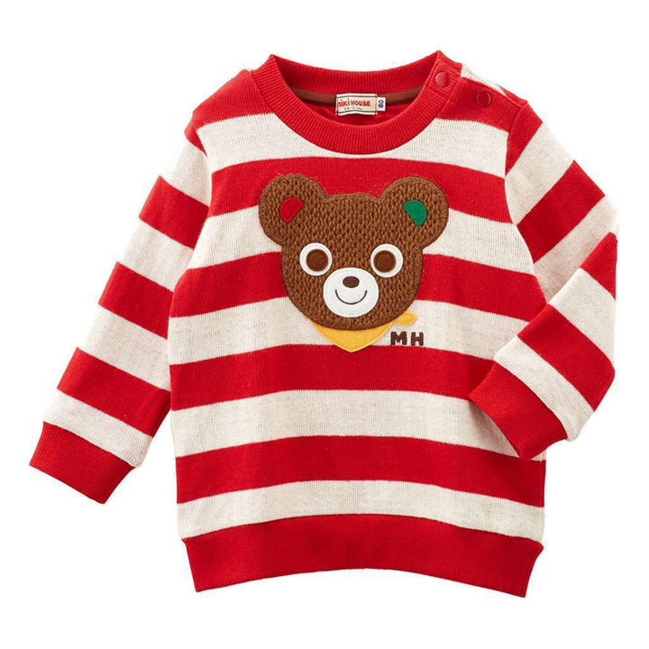 MIKI HOUSE BEAR RED SWEATSHIRT-Sweaters-MIKI HOUSE-kids atelier