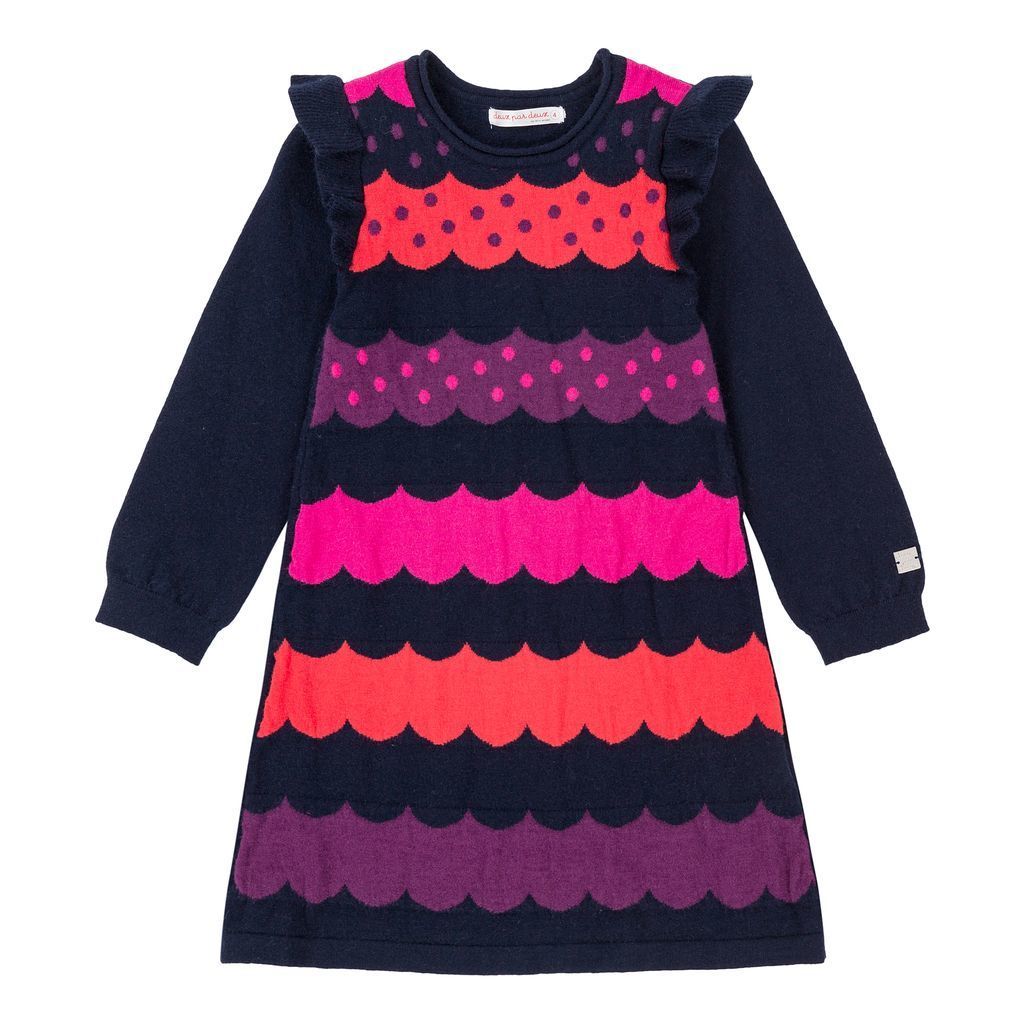 Deux Par Deux Eclipse Knit Stripe Dress-Dresses-Deux Par Deux-kids atelier