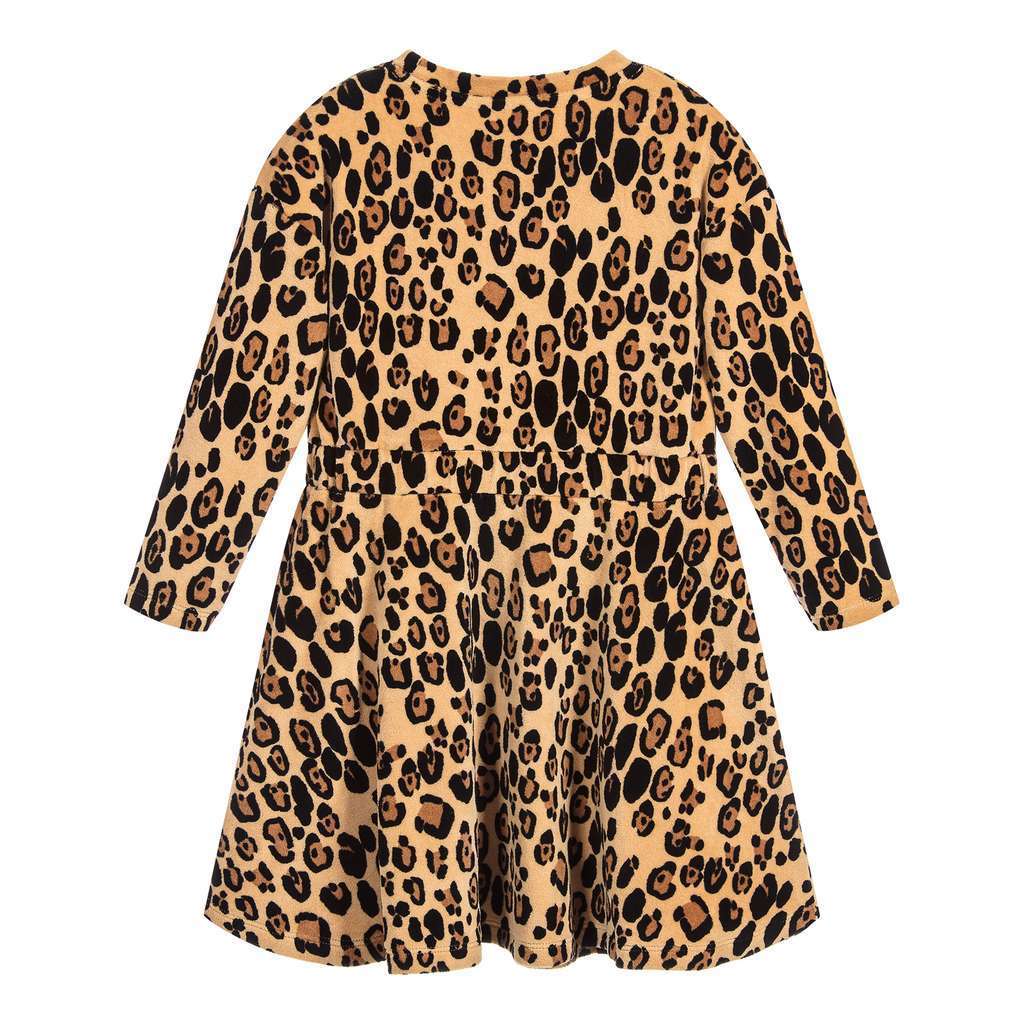 Mini Rodini Leopard Velour Dress-Dresses-Mini Rodini-kids atelier
