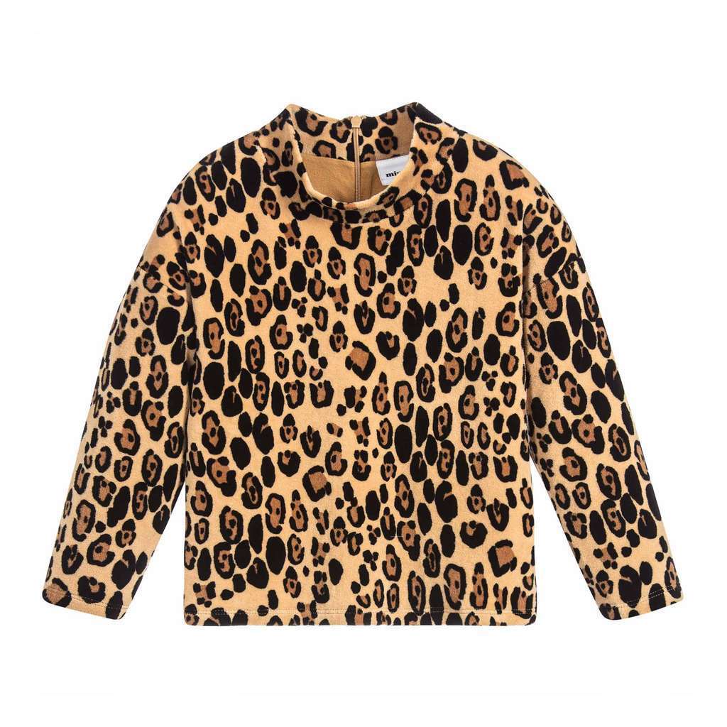 Mini Rodini Leopard Velour Sweatshirt-Sweaters-Mini Rodini-kids atelier